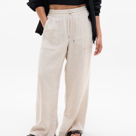 Athleta Retreat Linen High Rise Wide Leg Pants - Picture 2 of 13